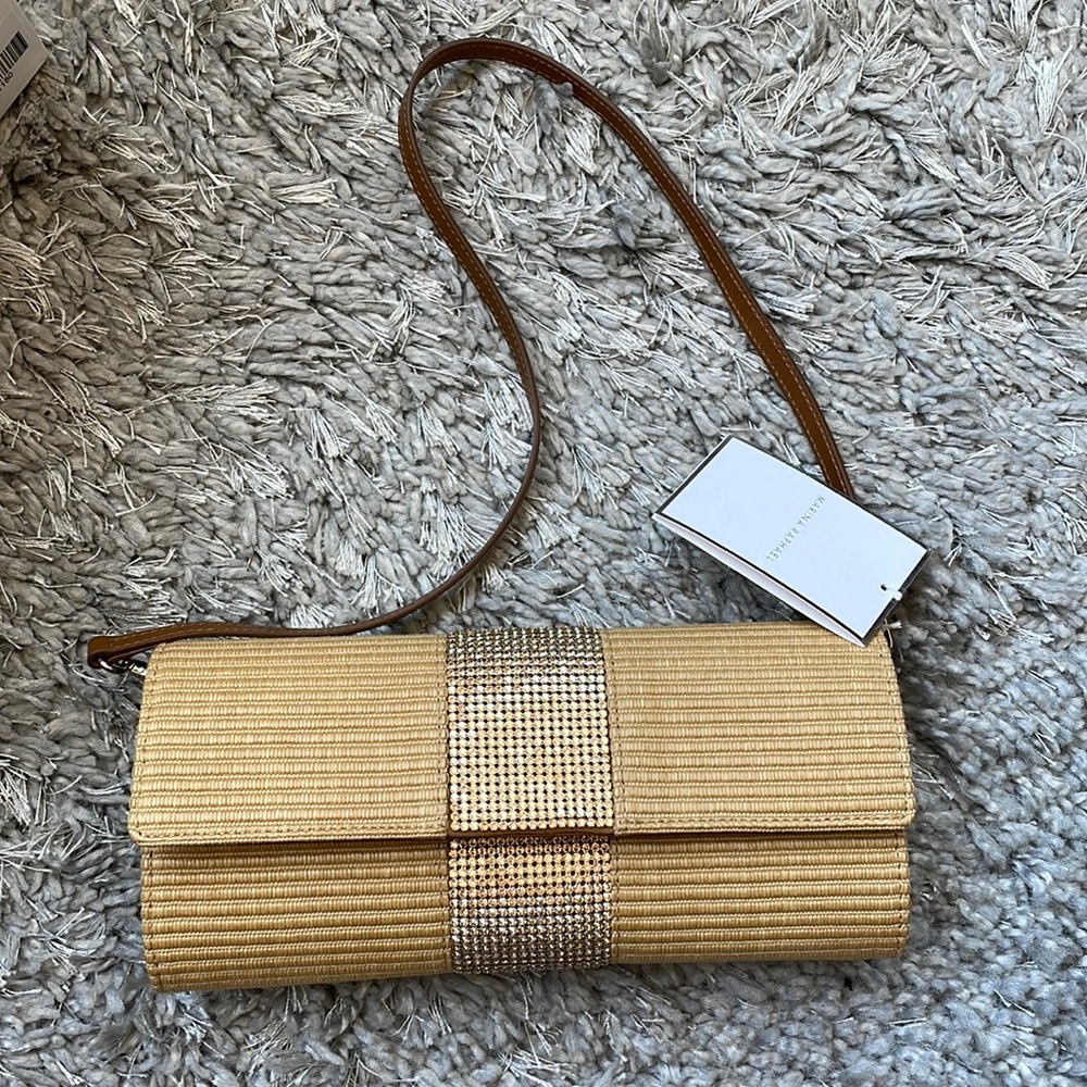 Crystal / straw clutch